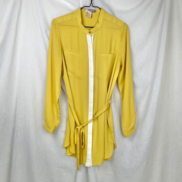 Yellow Tunic Shirt Dress - Picture 2 of 9